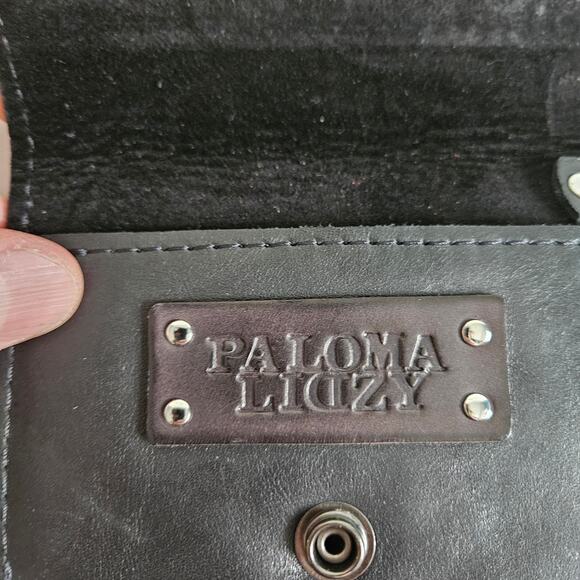 Paloma Lidzy Red Rose Black Leather Custom Wallet - Picture 6 of 7